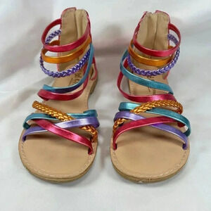 Self Esteem Izzy Size 1M Multicolor Rainbow Sandals Shoes